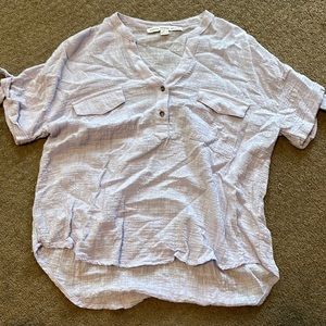 Lavender linen blouse